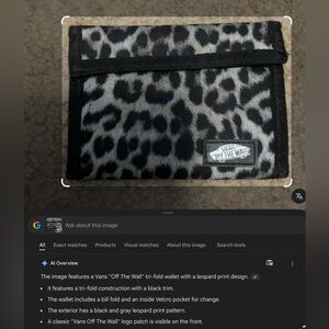 Vans Black Tri-Fold Wallet-Unisex